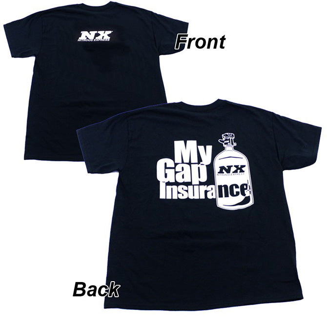 Nitrous Express - LARGE BLACK NX Gap Insurance T-SHIRT - 19112L