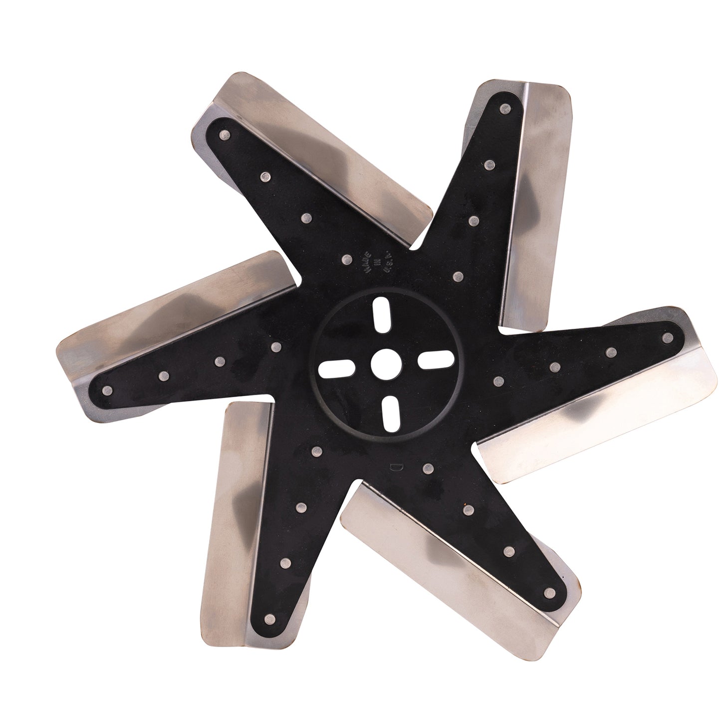 13" High Performance Stainless Steel Standard Rotation Flex Fan Black Hub