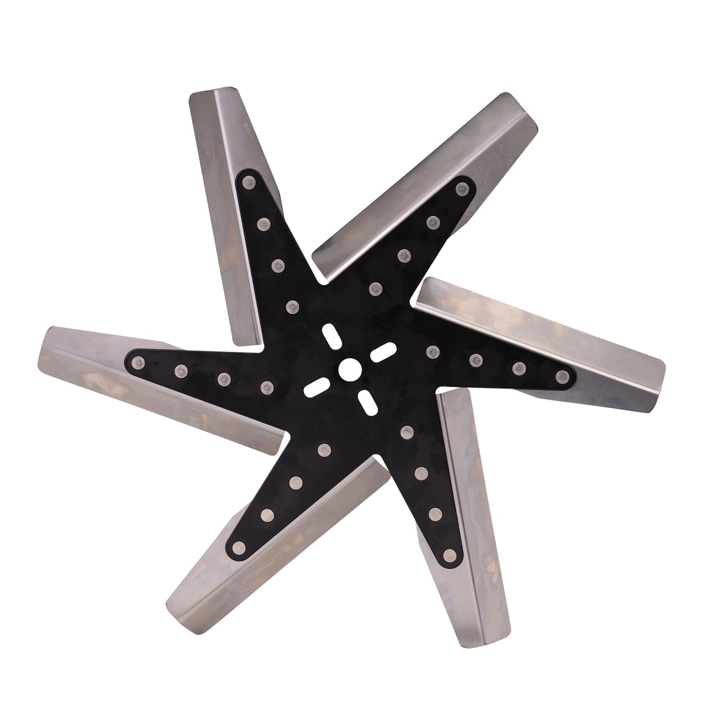 17" High Performance Stainless Steel Standard Rotation Flex Fan Black Hub