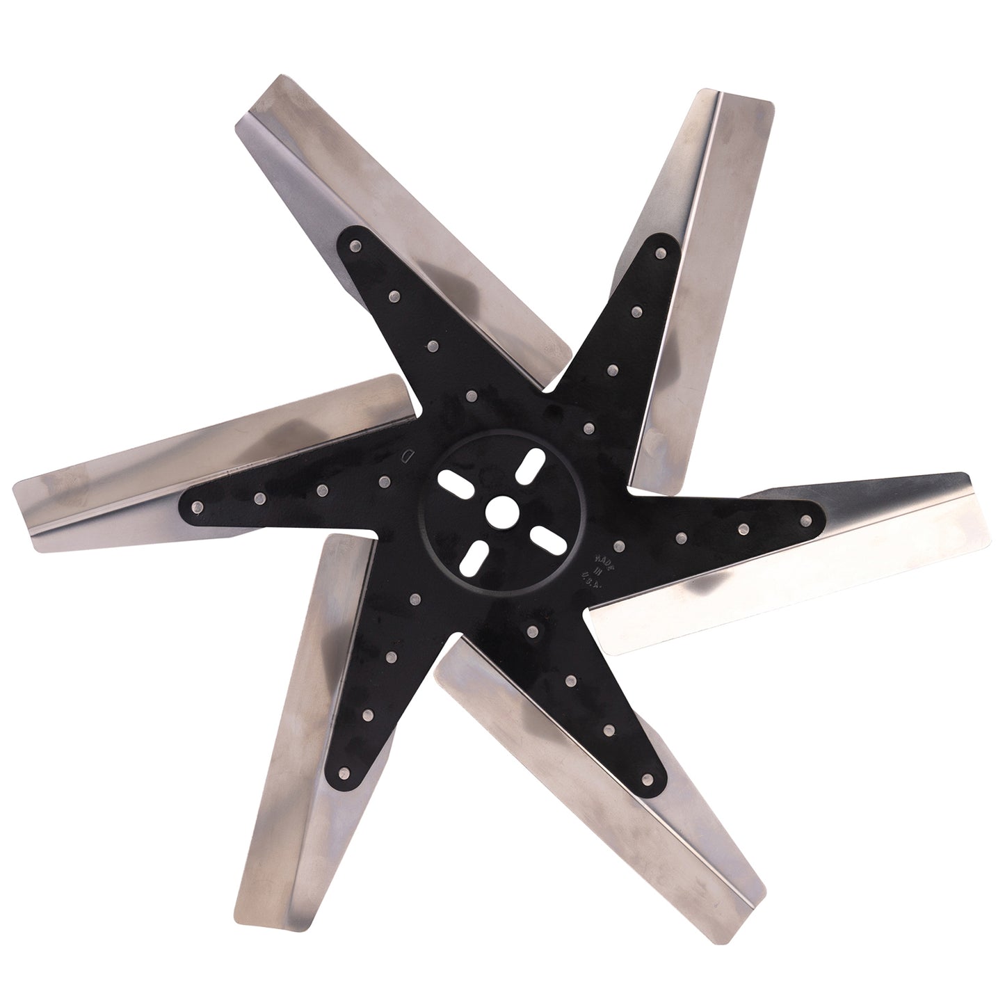 18" High Performance Stainless Steel Standard Rotation Flex Fan Black Hub
