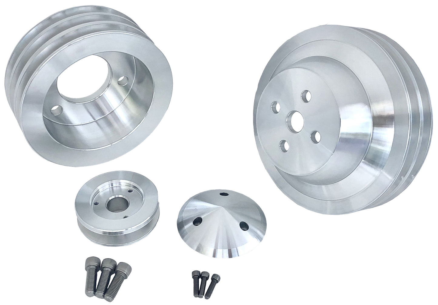 Ford FE V-Belt Pulley Kit - 2V - High Flow