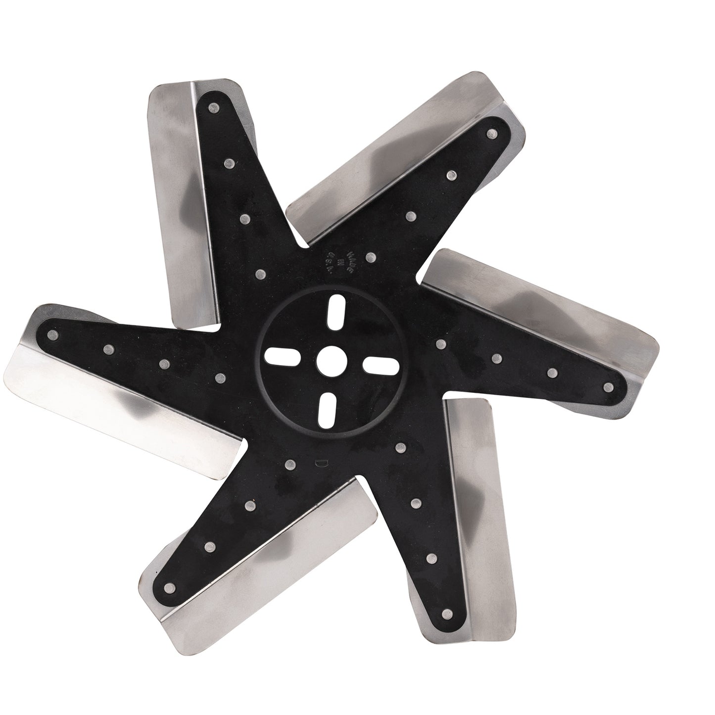 13" High Performance Stainless Steel Reverse Rotation Flex Fan Black Hub
