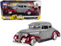 1939 Chevrolet Coupe Lowrider Gray and Red Metallic "Get Low" Series 1/24 Diecast Model Car by Motormax  free shipping USA