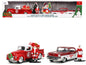1941 Ford Pickup Truck Red and White "Santa's Workshop" and 1957 Chevrolet Bel Air Red Metallic and White "Express 25" with Mr. and Mrs. Santa Claus Diecast Figures "Holiday Rides" Series 1/32 Diecast Model Cars by Jada  free shipping USA