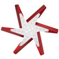 18" High Performance Aluminum Standard Rotation Flex Fan Red Blade W/ Chrome Hub