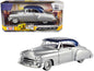 1950 Chevrolet Bel Air Lowrider Silver Metallic with Blue Metallic Top "Get Low" Series 1/24 Diecast Model Car by Motormax  free shipping USA