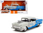 1955 Chevrolet Bel Air "Ghost Gas - Mike's Speed Equip" Light Gray and Blue "Bigtime Muscle" Series 1/24 Diecast Model Car by Jada  free shipping USA