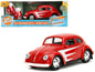 1959 Volkswagen Beetle Red with White Graphics and Boxing Gloves Accessory "Punch Buggy" Series 1/32 Diecast Model Car by Jada  free shipping USA