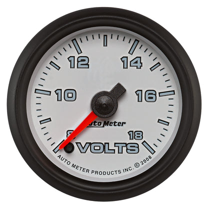 2-1/16 In. VOLTMETER 8-18V WHITE PRO-CYCLE