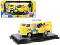 1960 Volkswagen Delivery Van Yellow with Bright White Top and Flower Graphics "Hurst Power Flowers" Limited Edition to 6550 pieces Worldwide 1/24 Diecast Model Car by M2 Machines  free shipping USA