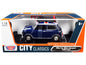 1961-1967 Morris Mini Cooper RHD (Right Hand Drive) Dark Blue with British Flag on the Top and Roof Rack "City Classics" Series 1/18 Diecast Model Car by Motormax  free shipping USA