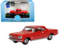 1963 Chevrolet Corvair Coupe Riverside Red with Red Interior 1/87 (HO) Scale Diecast Model Car by Oxford Diecast  free shipping USA