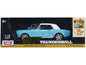 1964 1/2 Ford Mustang Light Blue with White Top James Bond 007 "Thunderball" (1965) Movie "James Bond Collection" Series 1/18 Diecast Model Car by Motormax  free shipping USA