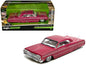 1964 Chevrolet Impala SS Lowrider Pink with Graphics and White Interior "Lowriders" "Maisto Design" Series 1/26 Diecast Model Car by Maisto  free shipping USA
