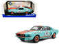 1967 Shelby GT500 #4 "Gulf Racing Tribute" Light Blue with Orange Stripes 1/18 Diecast Model Car by Solido  free shipping USA