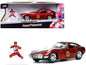 1967 Toyota 2000GT RHD (Right Hand Drive) Red Metallic and Red Ranger Diecast Figurine "Power Rangers" "Hollywood Rides" Series 1/32 Diecast Model Car by Jada  free shipping USA