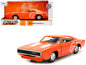 1968 Dodge Charger R/T SRT Orange with White Stripes and Graphics "Bigtime Muscle" Series 1/24 Diecast Model Car by Jada  free shipping USA