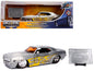 1969 Chevrolet Camaro Raw Metal with Yellow Flames "Bigtime Muscle" "Jada 20th Anniversary" 1/24 Diecast Model Car by Jada  free shipping USA