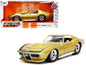1969 Chevrolet Corvette Stingray ZL-1 Gold Metallic with Black Stripe "Bigtime Muscle" Series 1/24 Diecast Model Car by Jada  free shipping USA