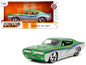 1969 Pontiac GTO Judge Green Metallic and Silver with Stripes "Bigtime Muscle" Series 1/24 Diecast Model Car by Jada  free shipping USA