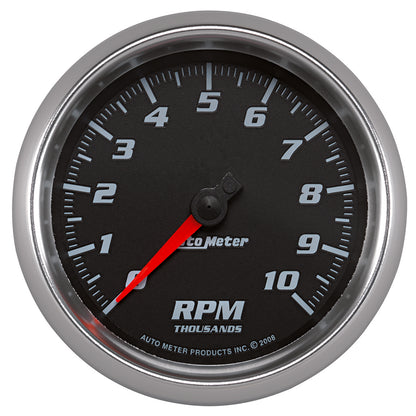 3-3/8 In. TACHOMETER 0-10000 RPM BLACK PRO-CYCLE