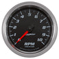 3-3/8 In. TACHOMETER 0-10000 RPM BLACK PRO-CYCLE