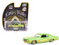 1970 Chevrolet Monte Carlo Lowrider "Michael Heralda Special Edition" Lime Green with Graphics "Hobby Exclusive" Series 1/64 Diecast Model Car by Greenlight  free shipping USA