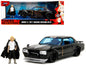 1971 Nissan Skyline GT-R RHD (Right Hand Drive) Black with Silver Stripe and Mikey Diecast Figure "Tokyo Revengers" (2021) TV Series "Anime Hollywood Rides" Series 1/24 Diecast Model Car by Jada  free shipping USA