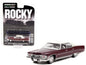 1973 Cadillac Sedan DeVille Burgundy with White Top "Rocky" (1976) Movie "Hollywood Series" Release 35 1/64 Diecast Model Car by Greenlight  free shipping USA