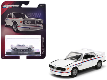 1975 BMW 3.0 CSL White with Red and Blue Stripes "Collection" Series 1/64 Diecast Model Car by Majorette  free shipping USA