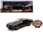 1977 Pontiac Firebird Trans Am Black with Replica Buckle "Smokey and the Bandit" (1977) Movie "Hollywood Rides" Series 1/24 Diecast Model Car by Jada  free shipping USA