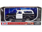 1978 Ford Bronco Police Car Unmarked Black and White "Law Enforcement and Public Service" Series 1/24 Diecast Model Car by Motormax  free shipping USA