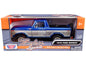 1978 Ford Bronco Ranger XLT (Open Top) with Spare Tire Blue Metallic and Silver "Timeless Legends" Series 1/24 Diecast Model Car by Motormax  free shipping USA