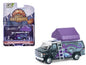 1978 GMC Vandura Custom Van Black with Wizard Graphics and White Top with Camp'otel Cartop Sleeper Tent "The Great Outdoors" Series 4 1/64 Diecast Model Car by Greenlight  free shipping USA