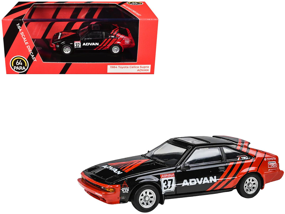 1984 Toyota Celica Supra #37 "ADVAN" Black and Red 1/64 Diecast Model Car by Paragon Models  free shipping USA