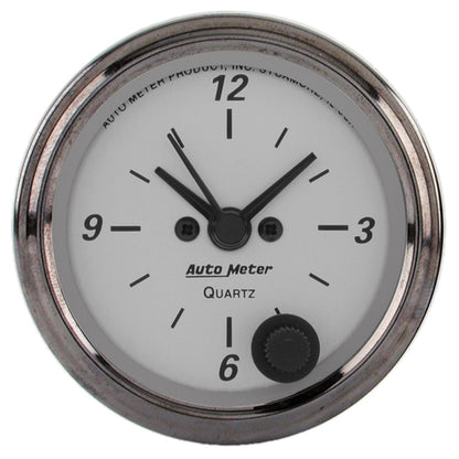 2-1/16 In. CLOCK 12 HOUR AMERICAN PLATINUM