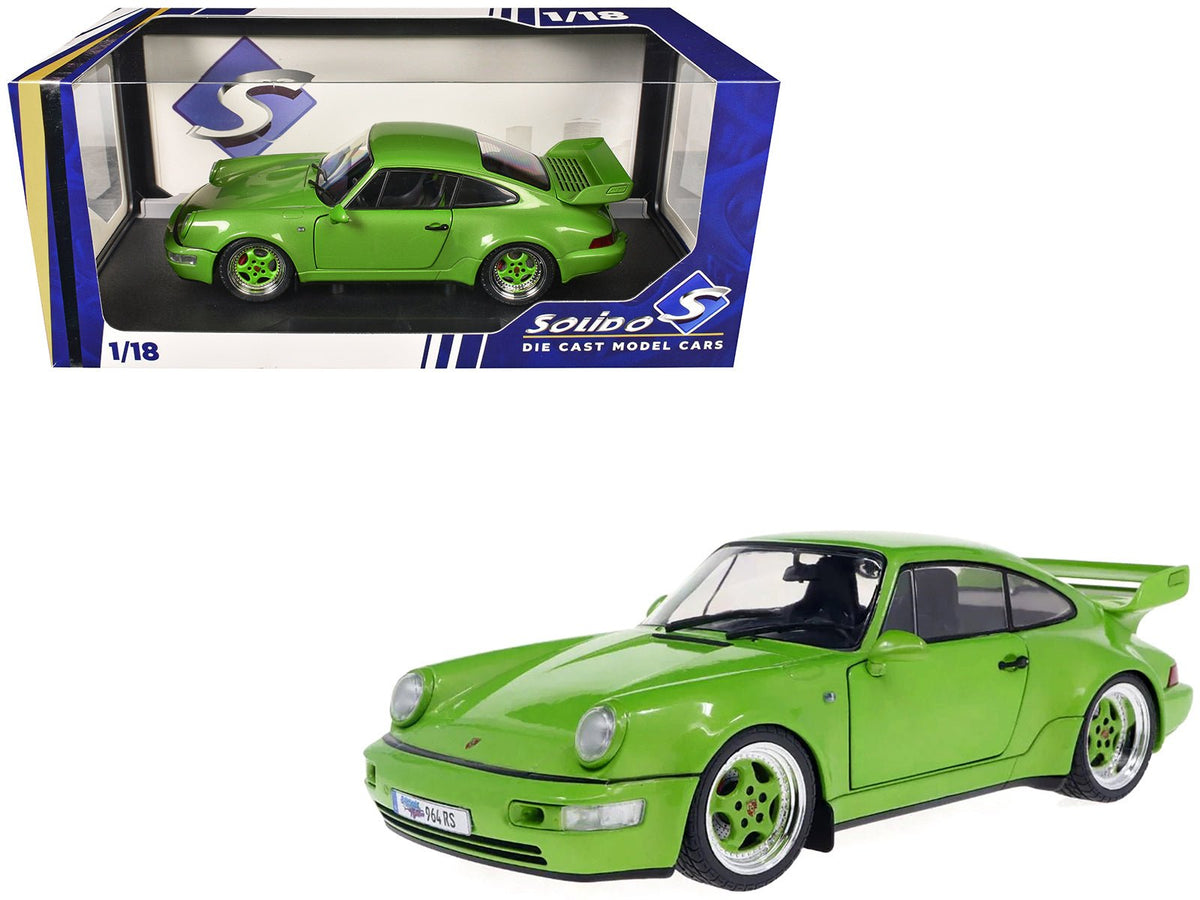 1990 Porsche 911 (964) Carrera RS "Streetfighter" Green Metallic 1/18 Diecast Model Car by Solido  free shipping USA