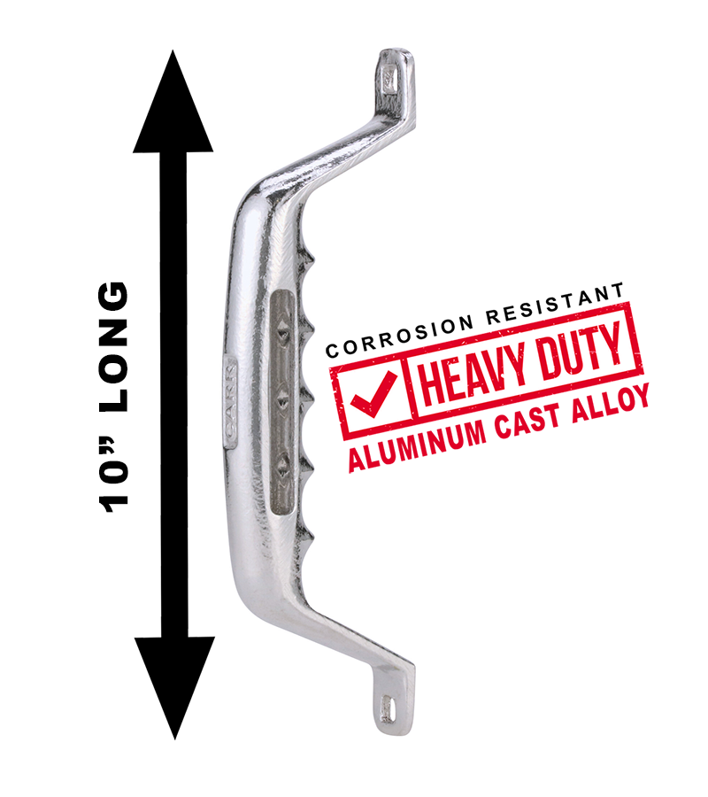 CARR  - 200032 - 10 In. Grab Handle; Bolt On; Cast Aluminum; XM3 Polished; Single
