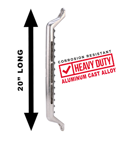 CARR  - 200042 - 20 In. Grab Handle; Bolt On; Cast Aluminum; XM3 Polished; Single