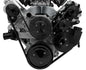 Chevy LS Pro Track Serpentine System - PS & ALT - Black