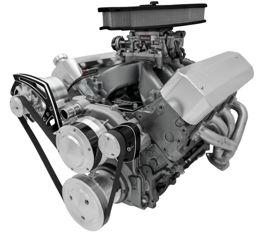 Chevy LS Style Track - Alternator Only - Black Onyx