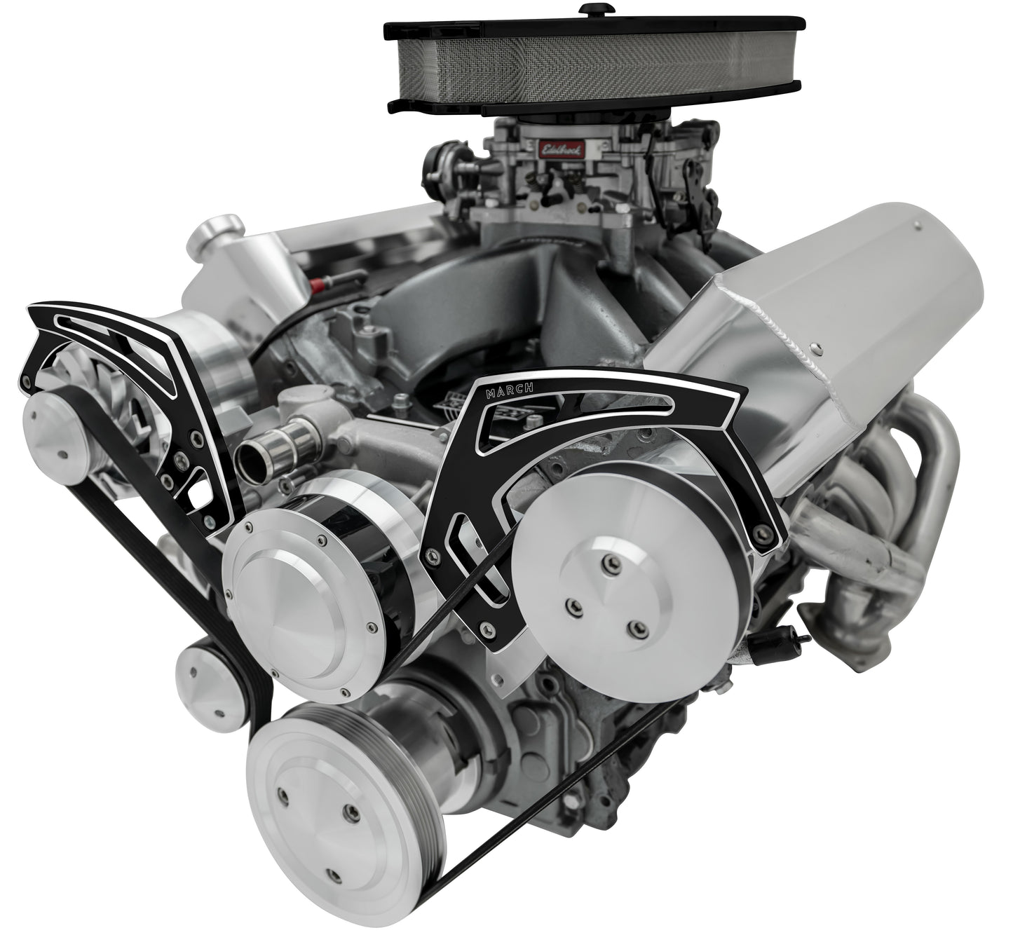 Chevy LS Style Track - PS & ALT - Black Onyx