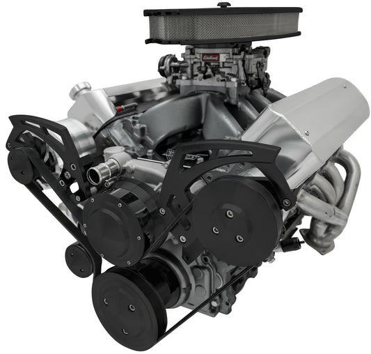 Chevy LS Style Track - PS & ALT - Black
