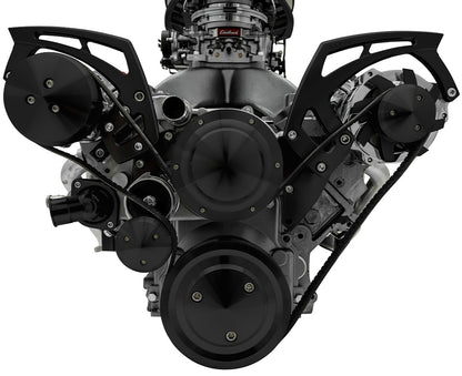 Chevy LS Black Style Track Serpentine Kit (AC/PS/ALT)