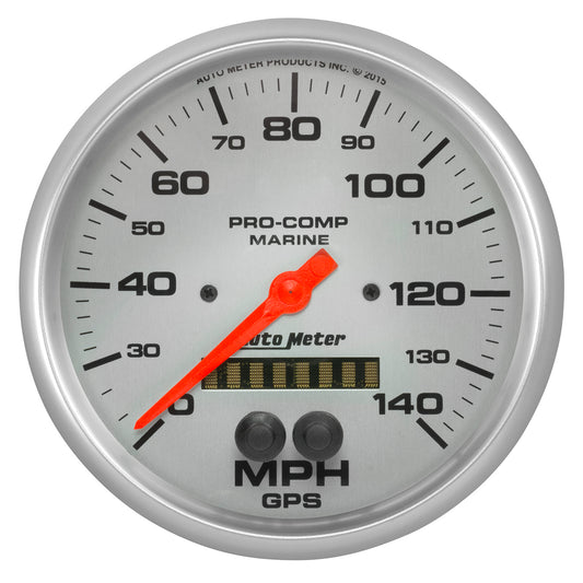 5 In. GPS SPEEDOMETER 0-140 MPH MARINE SILVER ULTRA-LITE