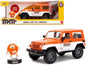 2007 Jeep Wrangler Orange Metallic and White and Orange M&M Diecast Figure "M&M's" "Hollywood Rides" Series 1/24 Diecast Model Car by Jada  free shipping USA