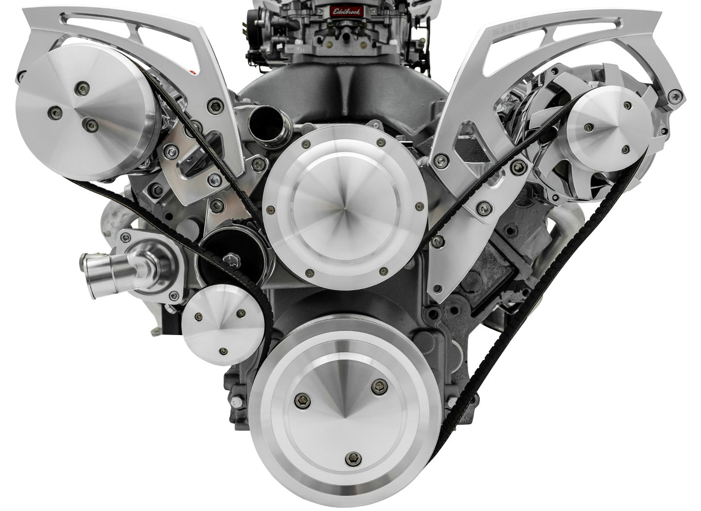 Chevy LS Style Track Serpentine System - Wide - AC & ALT