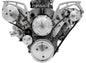 Chevy LS Style Track Serpentine System - Wide - AC & ALT - Chrome