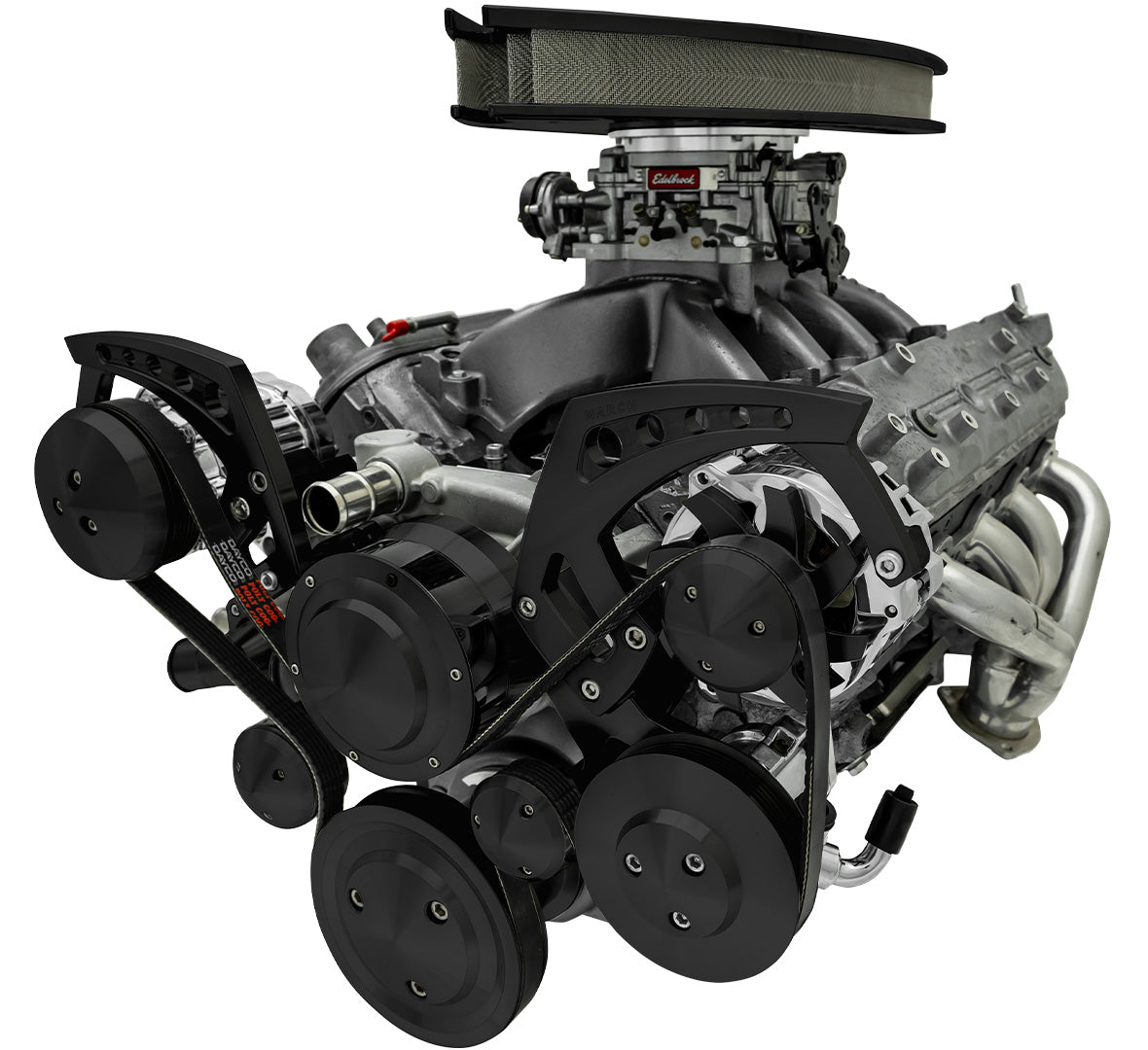 Chevy LS Revolver Serpentine System - AC & PS - Black