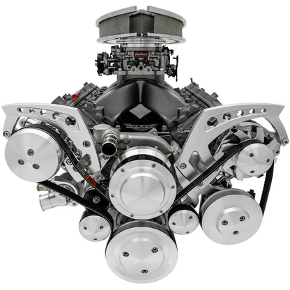 Chevy LS Revolver Serpentine System - AC & PS - Chrome